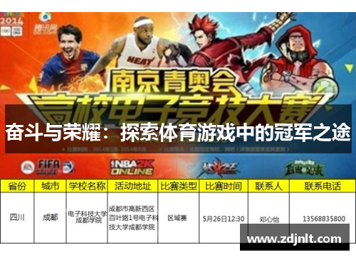 奋斗与荣耀：探索体育游戏中的冠军之途